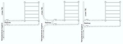 Схемы сборки и подключения полотенцесушителя своими руками